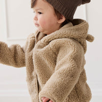 Tatum Sherpa Jacket - Cashew Childrens Jacket from Jamie Kay Australia