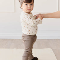 Organic Cotton Modal Everyday Legging - Brownie Marle Childrens Legging from Jamie Kay Australia