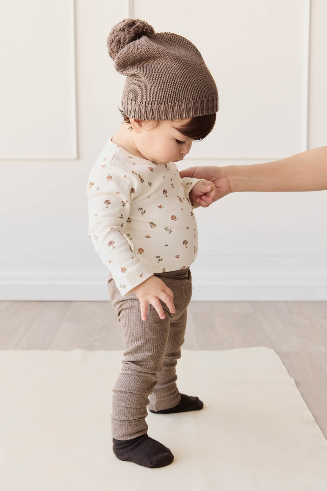 Organic Cotton Modal Everyday Legging - Brownie Marle Childrens Legging from Jamie Kay Australia