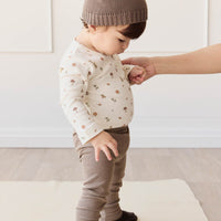 Organic Cotton Modal Everyday Legging - Brownie Marle Childrens Legging from Jamie Kay Australia