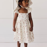 Organic Cotton Elodie Dress - Selena Blush Childrens Dress from Jamie Kay Australia