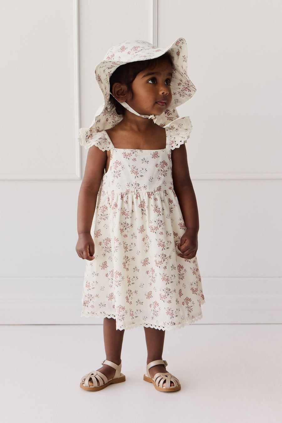 Organic Cotton Elodie Dress - Selena Blush Childrens Dress from Jamie Kay Australia