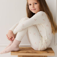 Bamboo Farley Long Sleeve Pyjama Set - Cherry Love Parchment Childrens Pyjama from Jamie Kay Australia