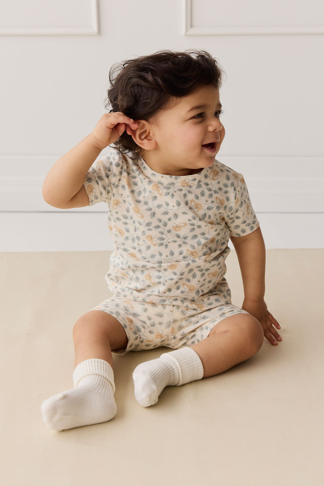 Organic Cotton Skye Short Sleeve Pyjama Set - Freddie Fox Childrens Pyjama from Jamie Kay Australia