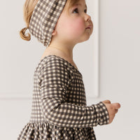 Organic Cotton Tallulah Dress - Mini Gingham Bistre Childrens Dress from Jamie Kay Australia