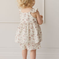 Organic Cotton Emelia Short - Selena Blush Childrens Short from Jamie Kay Australia