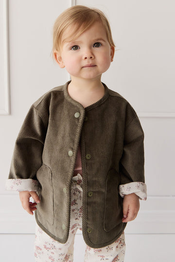 Esther Corduroy Jacket - Khaki/Selena Blush Childrens Jacket from Jamie Kay Australia