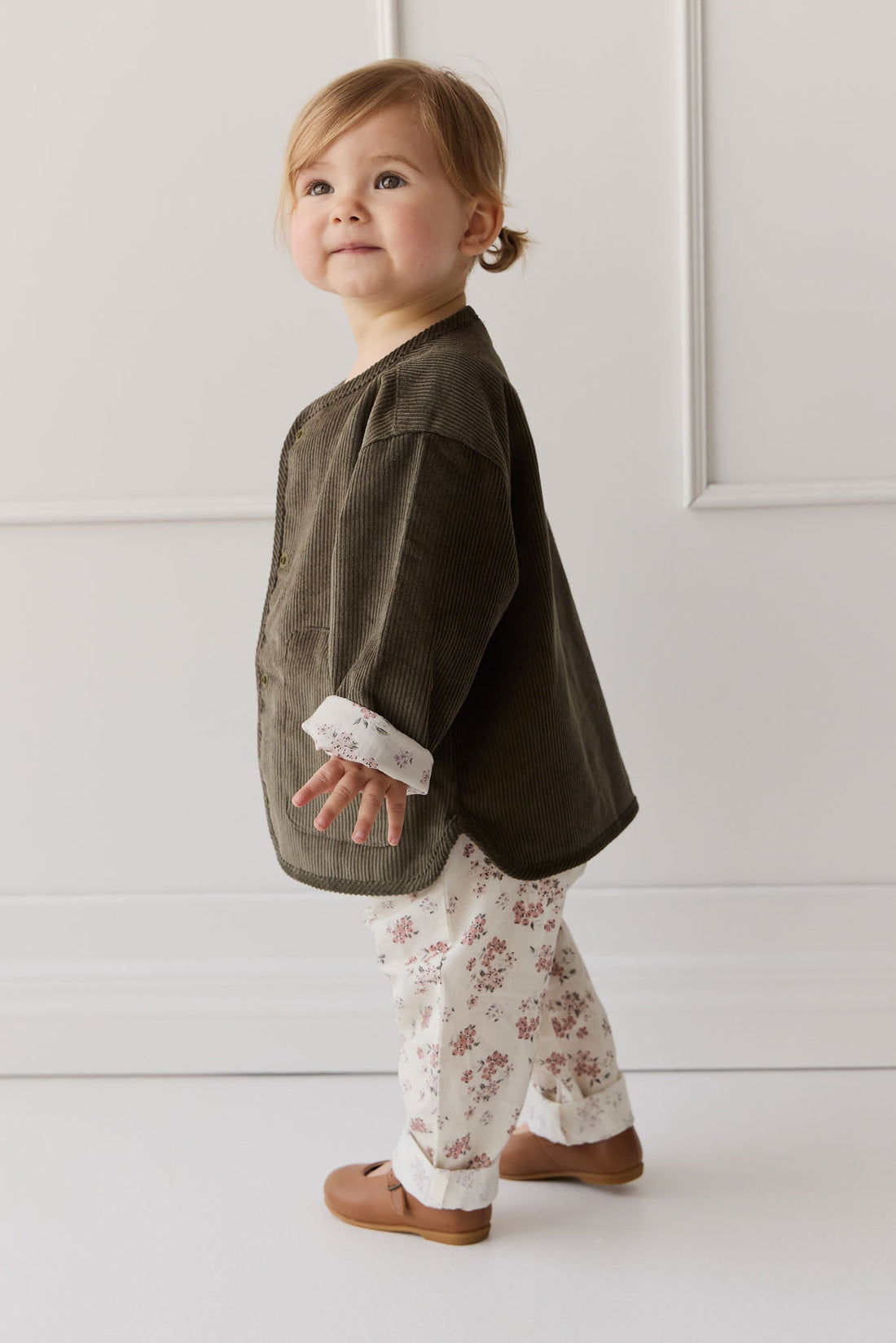 Organic Cotton Elodie Pant - Selena Blush Childrens Pant from Jamie Kay Australia