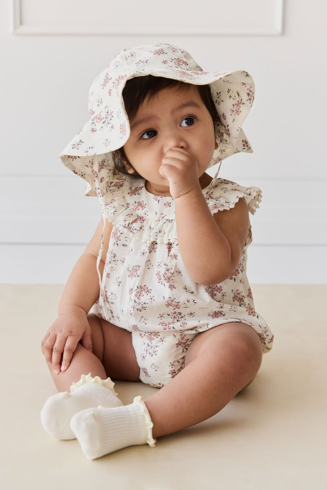 Organic Cotton Noelle Hat - Selena Blush Childrens Hat from Jamie Kay Australia