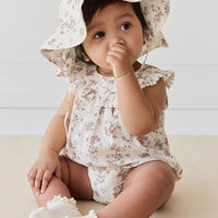 Organic Cotton Noelle Hat - Selena Blush Childrens Hat from Jamie Kay Australia