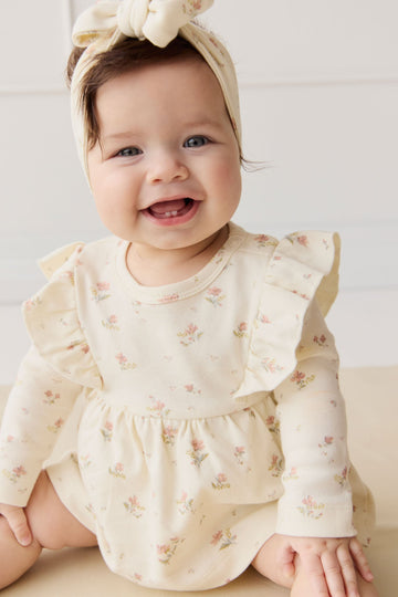 Organic Cotton Vivienne Playsuit - Emilia Egret Childrens Playsuit from Jamie Kay Australia