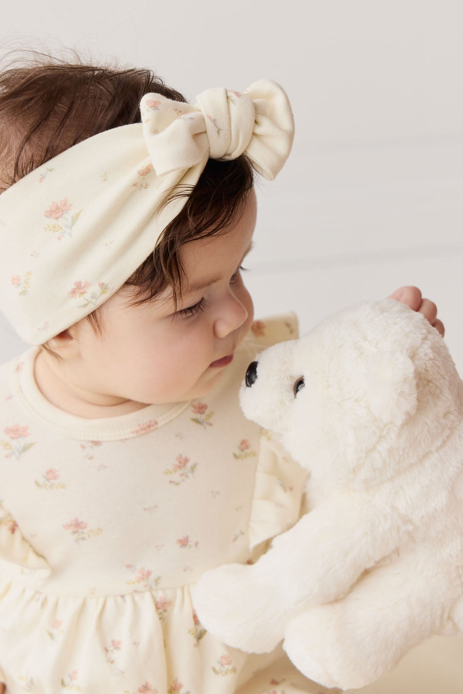 Organic Cotton Headband - Emilia Egret Childrens Headband from Jamie Kay Australia