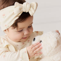 Organic Cotton Headband - Emilia Egret Childrens Headband from Jamie Kay Australia