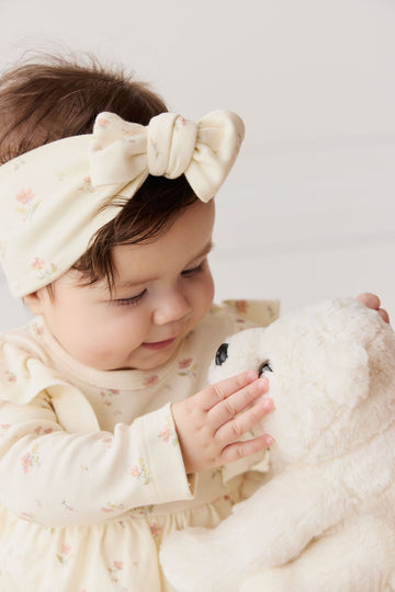 Organic Cotton Headband - Emilia Egret Childrens Headband from Jamie Kay Australia