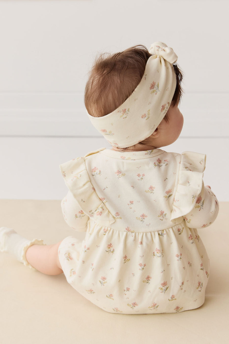 Organic Cotton Vivienne Playsuit - Emilia Egret Childrens Playsuit from Jamie Kay Australia