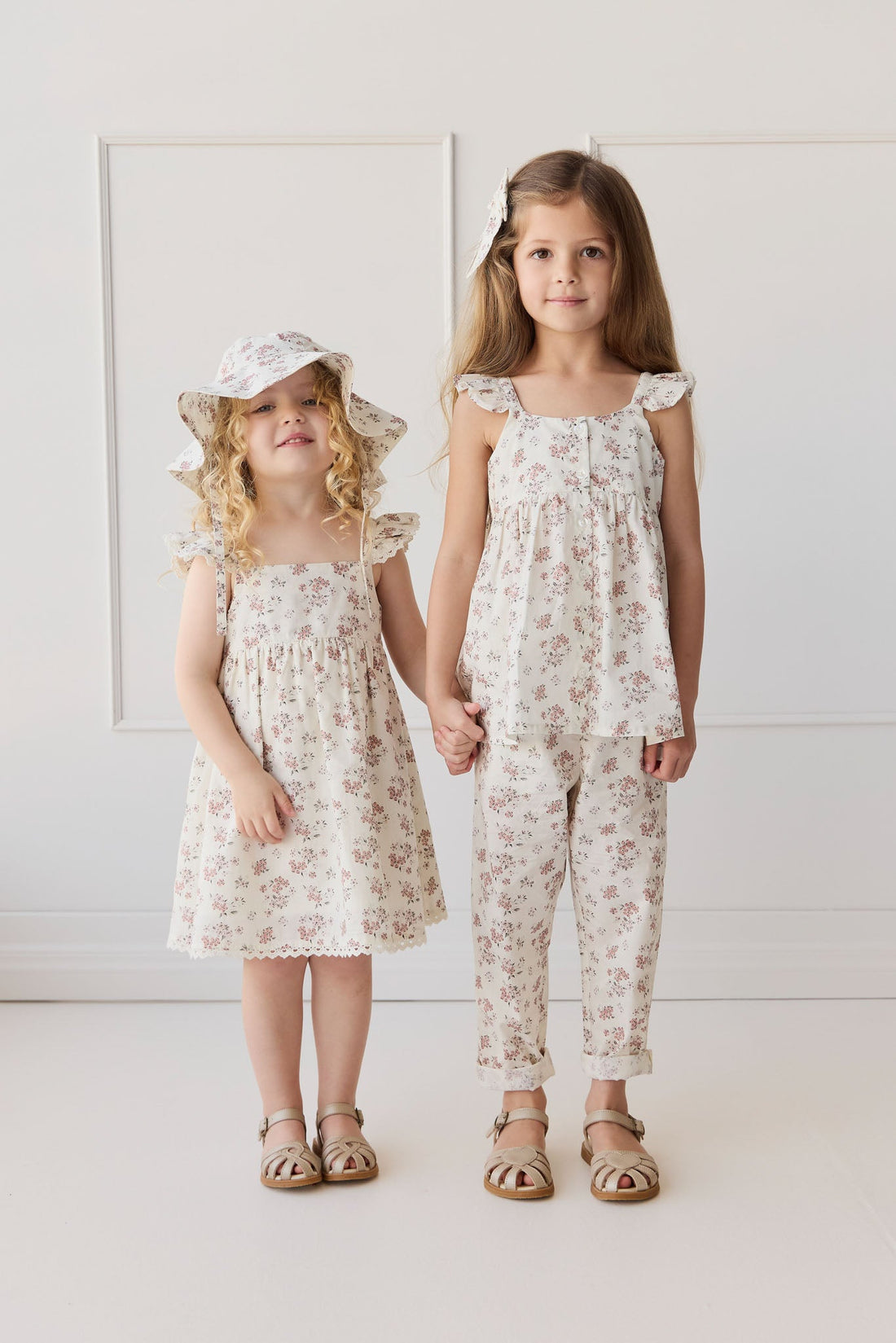 Organic Cotton Elodie Pant - Selena Blush Childrens Pant from Jamie Kay Australia