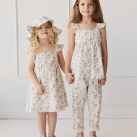 Organic Cotton Elodie Pant - Selena Blush Childrens Pant from Jamie Kay Australia