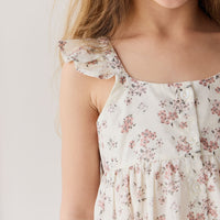 Organic Cotton Leah Top - Selena Blush Childrens Top from Jamie Kay Australia