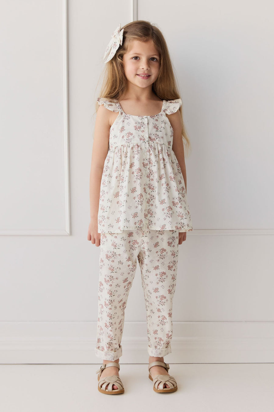 Organic Cotton Leah Top - Selena Blush Childrens Top from Jamie Kay Australia