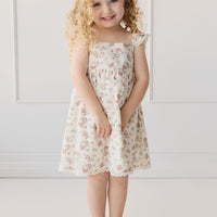 Organic Cotton Elodie Dress - Selena Blush Childrens Dress from Jamie Kay Australia