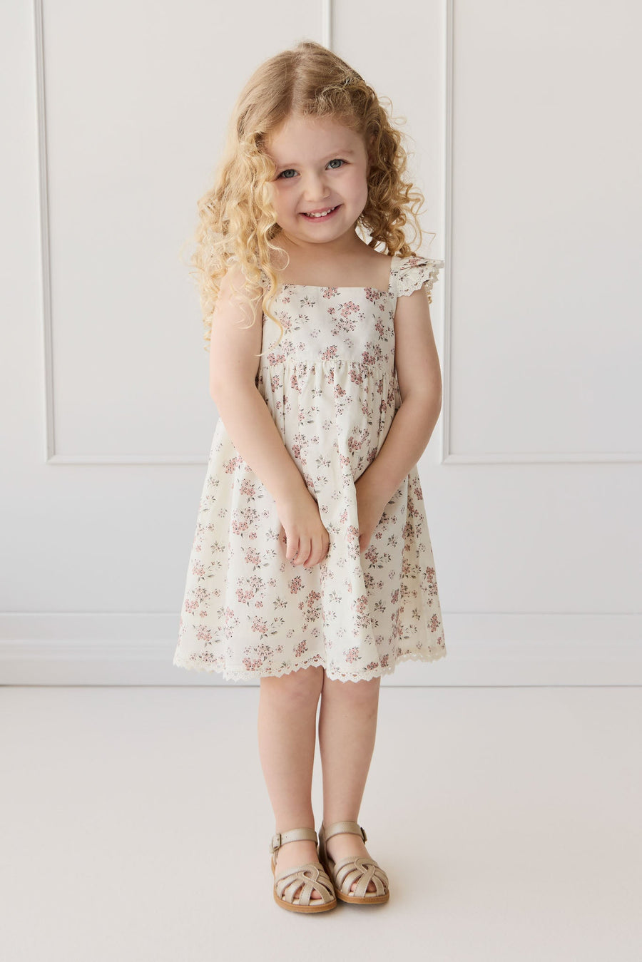 Organic Cotton Elodie Dress - Selena Blush Childrens Dress from Jamie Kay Australia