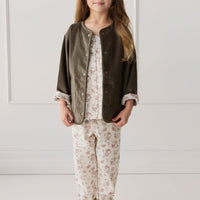 Organic Cotton Elodie Pant - Selena Blush Childrens Pant from Jamie Kay Australia