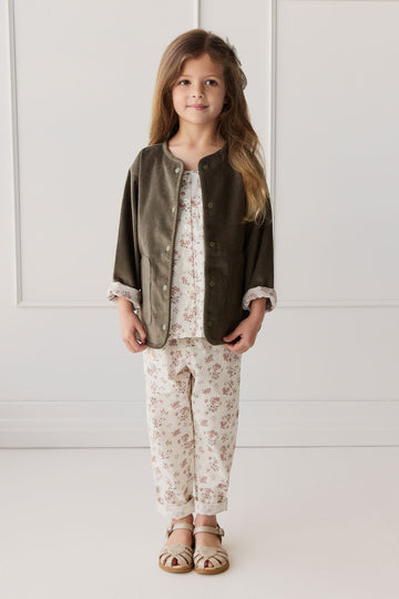 Organic Cotton Elodie Pant - Selena Blush Childrens Pant from Jamie Kay Australia