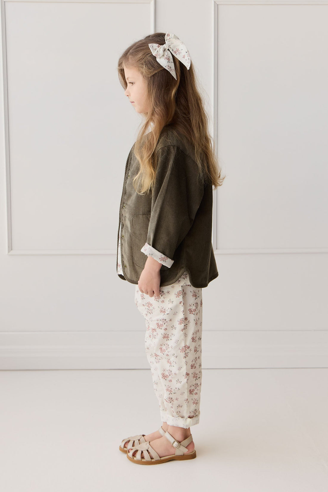 Organic Cotton Elodie Pant - Selena Blush Childrens Pant from Jamie Kay Australia