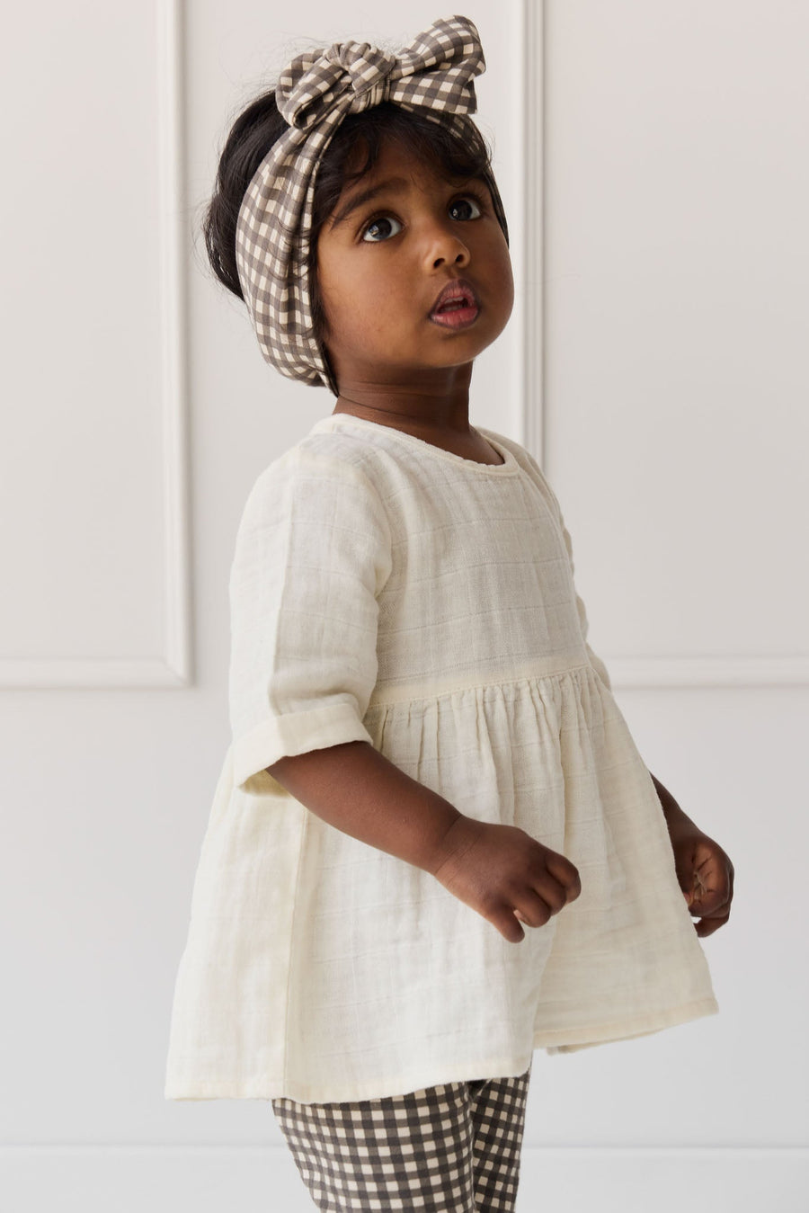 Organic Cotton Muslin Estelle Top - Parchment Childrens Top from Jamie Kay Australia