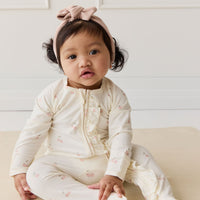 Bamboo Melanie Onepiece - Cherry Love Parchment Childrens Pyjama from Jamie Kay Australia