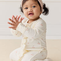 Bamboo Melanie Onepiece - Cherry Love Parchment Childrens Pyjama from Jamie Kay Australia