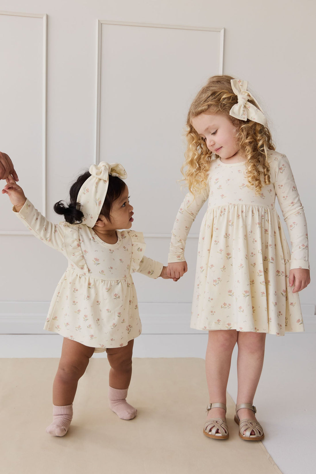 Organic Cotton Vivienne Playsuit - Emilia Egret Childrens Playsuit from Jamie Kay Australia