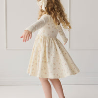 Organic Cotton Tallulah Dress - Emilia Egret Childrens Dress from Jamie Kay Australia