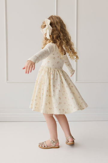 Organic Cotton Tallulah Dress - Emilia Egret Childrens Dress from Jamie Kay Australia