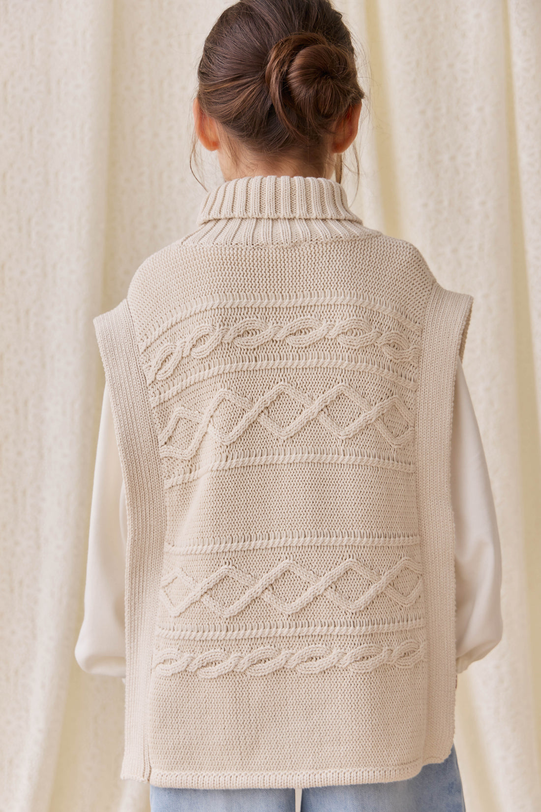 Bianca Poncho - Vanilla Childrens Jumper from Jamie Kay Australia