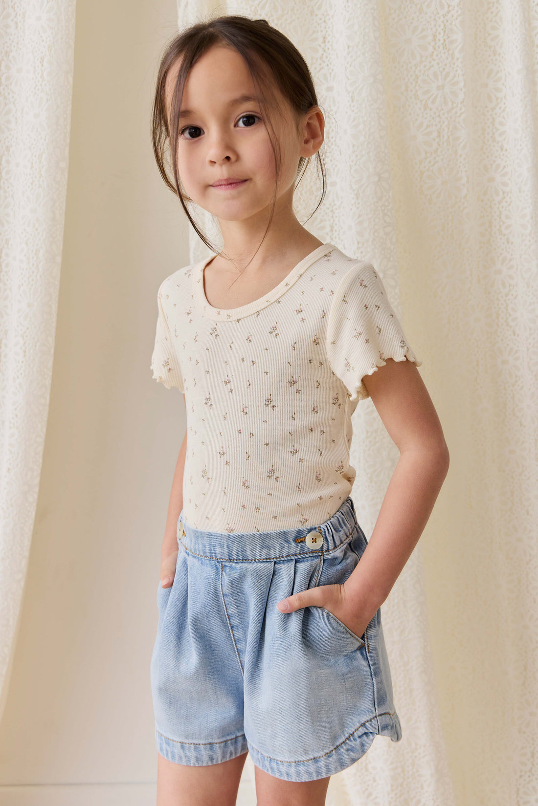 Jardine Short - Antique Denim Childrens Shorts from Jamie Kay Australia