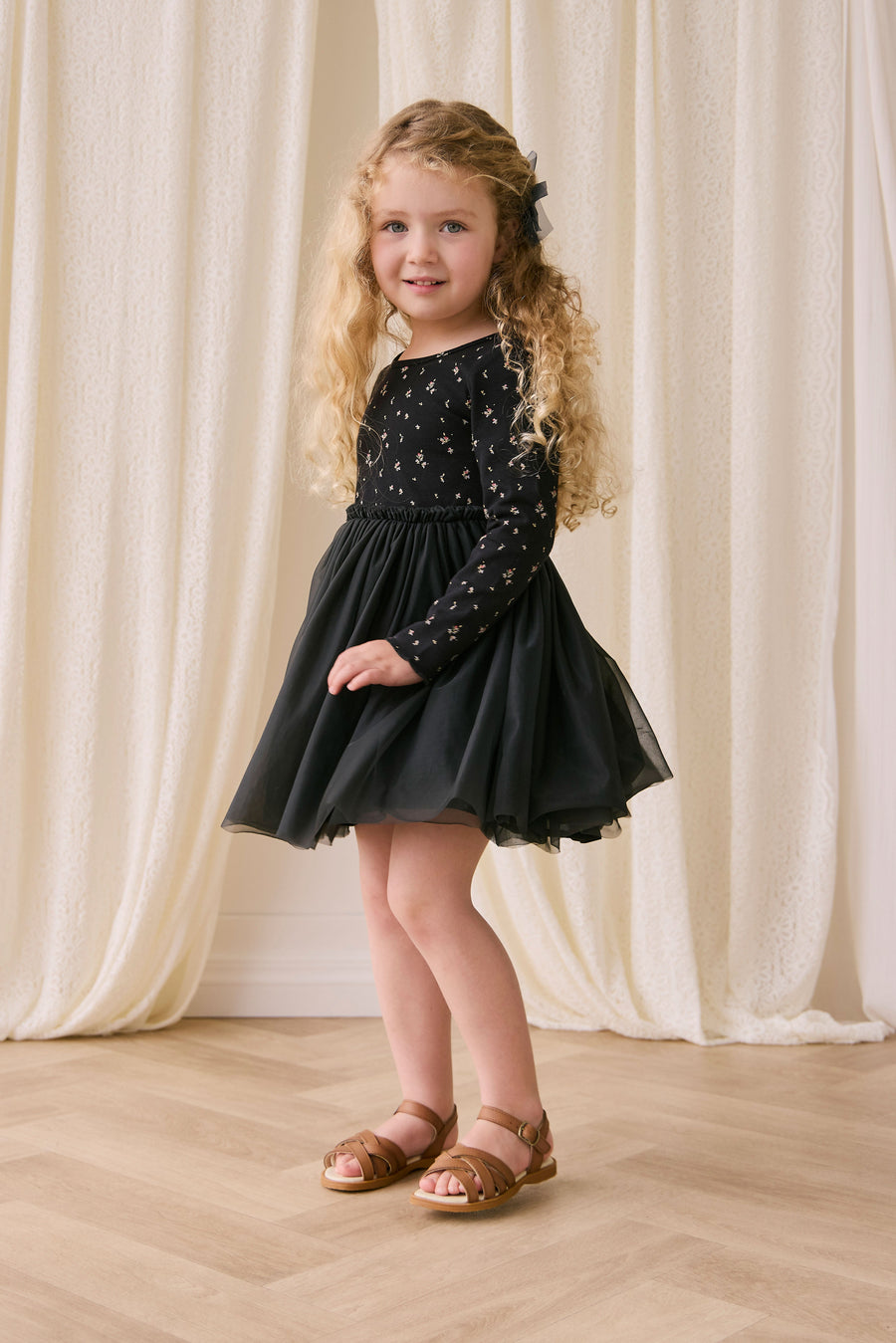 Anna Tulle Dress - Dina Ebony Childrens Dress from Jamie Kay Australia