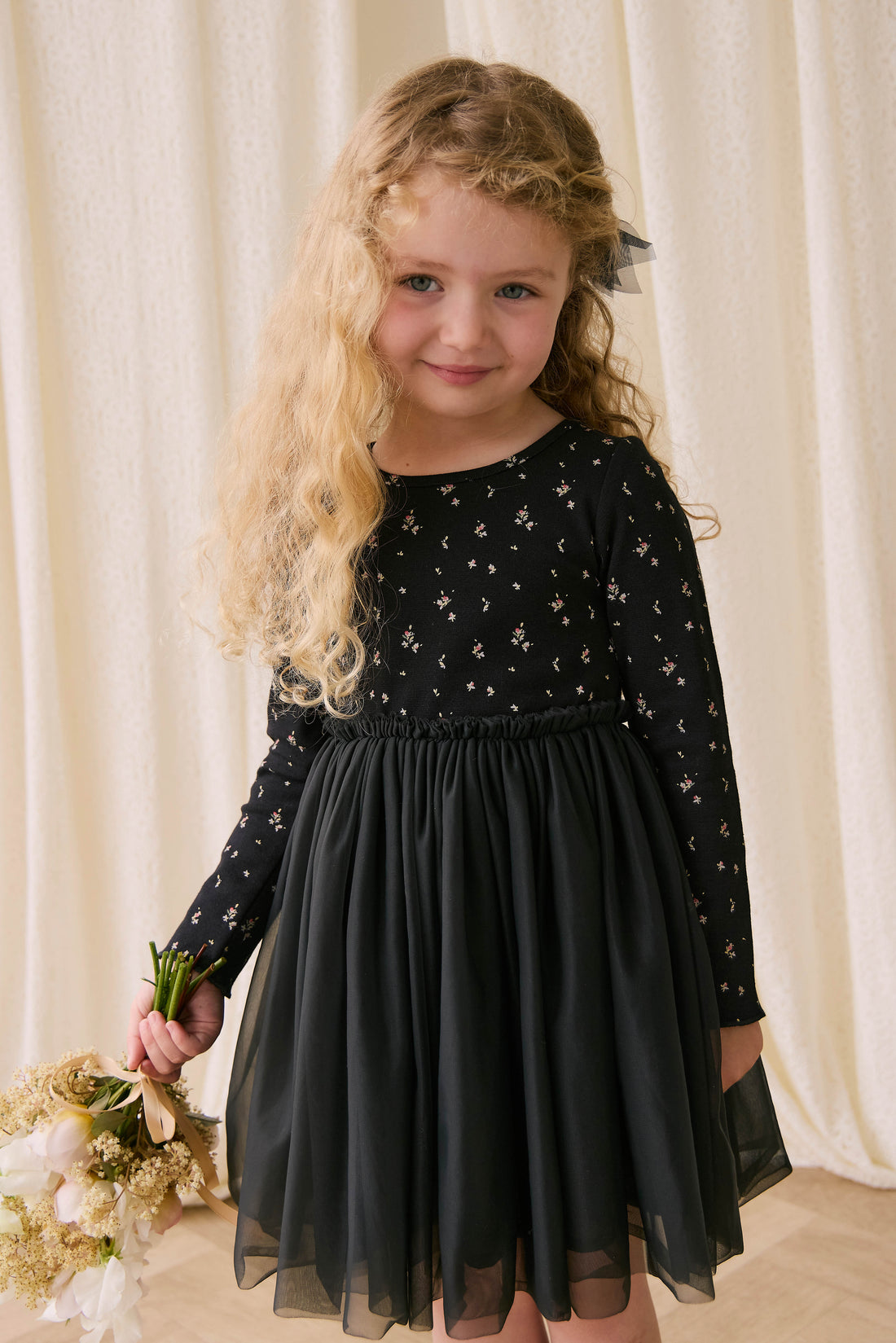 Anna Tulle Dress - Dina Ebony Childrens Dress from Jamie Kay Australia