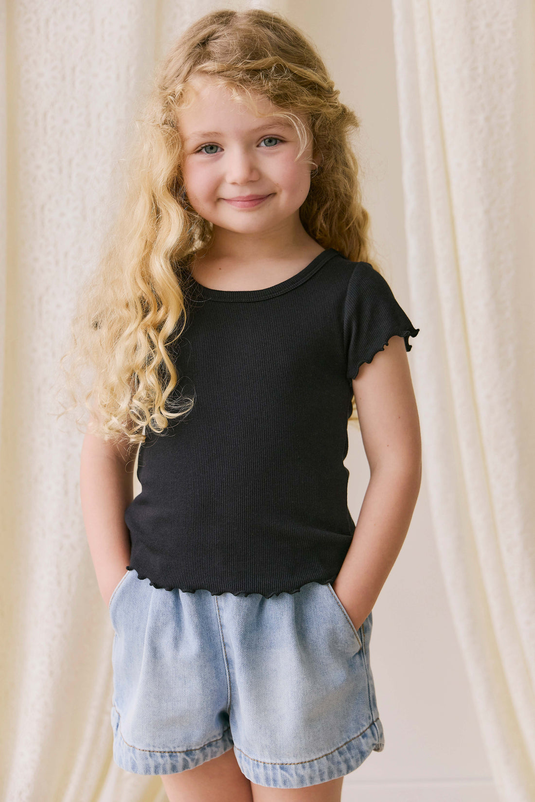 Jardine Short - Antique Denim Childrens Shorts from Jamie Kay Australia