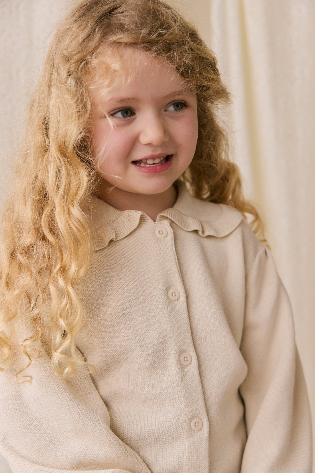 Bonnie Cardigan - Vanilla Childrens Cardigan from Jamie Kay Australia