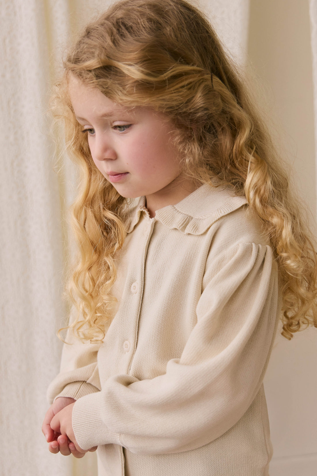 Bonnie Cardigan - Vanilla Childrens Cardigan from Jamie Kay Australia