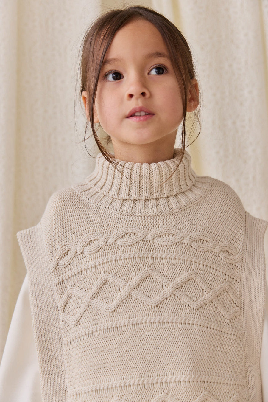 Bianca Poncho - Vanilla Childrens Jumper from Jamie Kay Australia