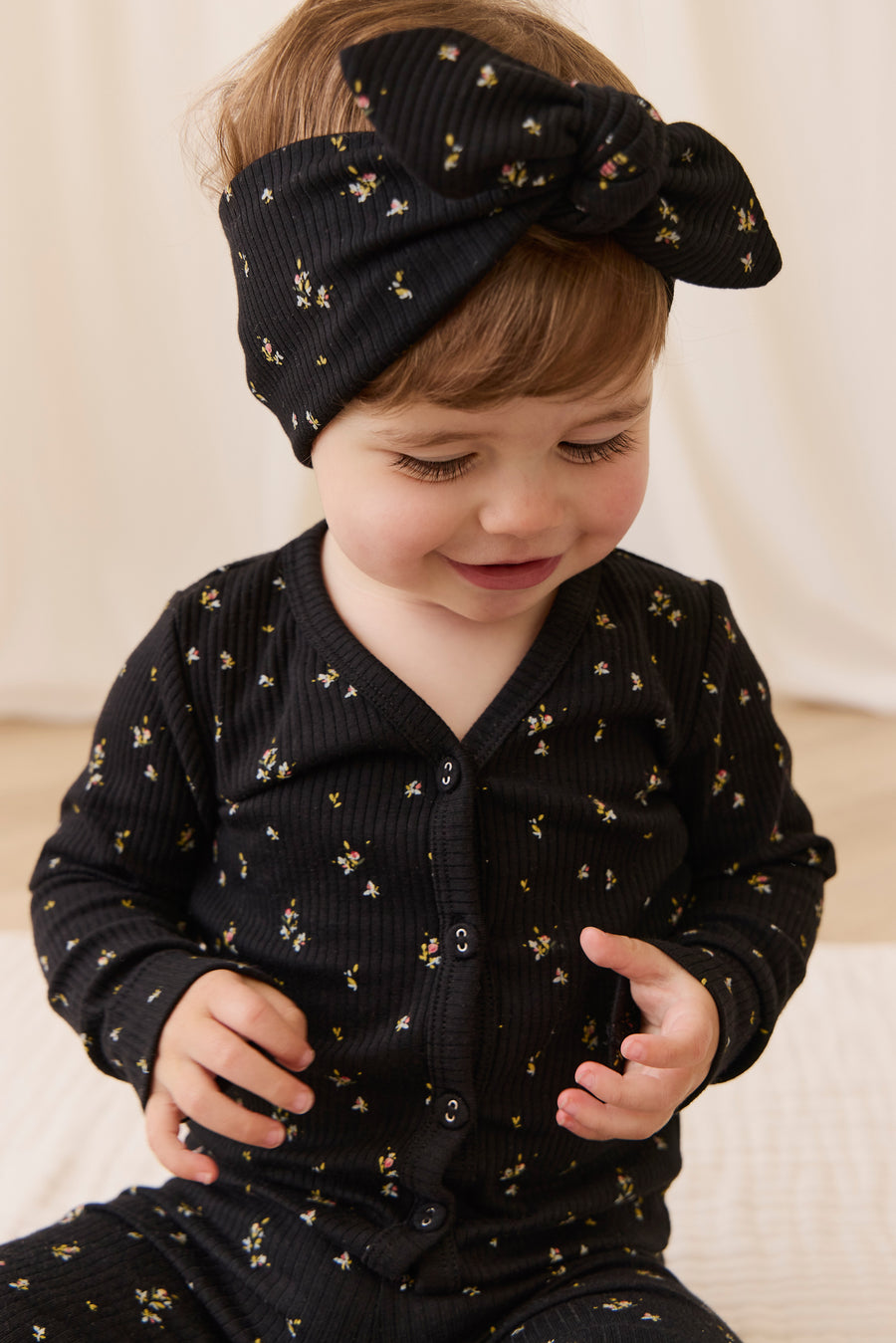 Organic Cotton Modal Cardigan - Dina Ebony Childrens Cardigan from Jamie Kay Australia