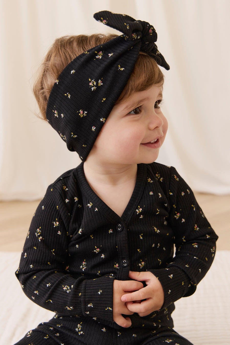 Organic Cotton Modal Cardigan - Dina Ebony Childrens Cardigan from Jamie Kay Australia