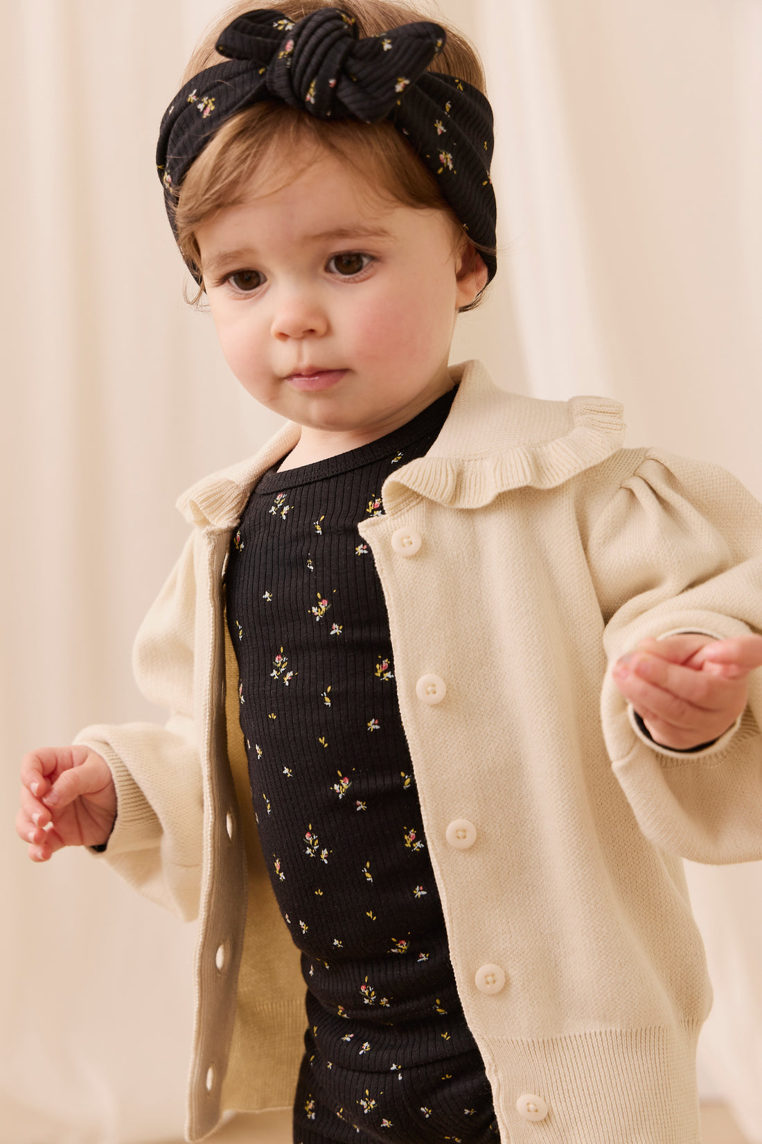 Organic Cotton Modal Marina Long Sleeve Top - Dina Ebony Childrens Top from Jamie Kay Australia