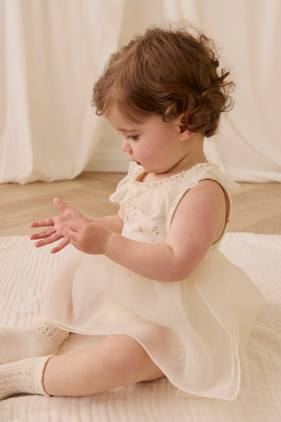 Jolie Playsuit - Dina Antique Childrens Playsuit from Jamie Kay Australia