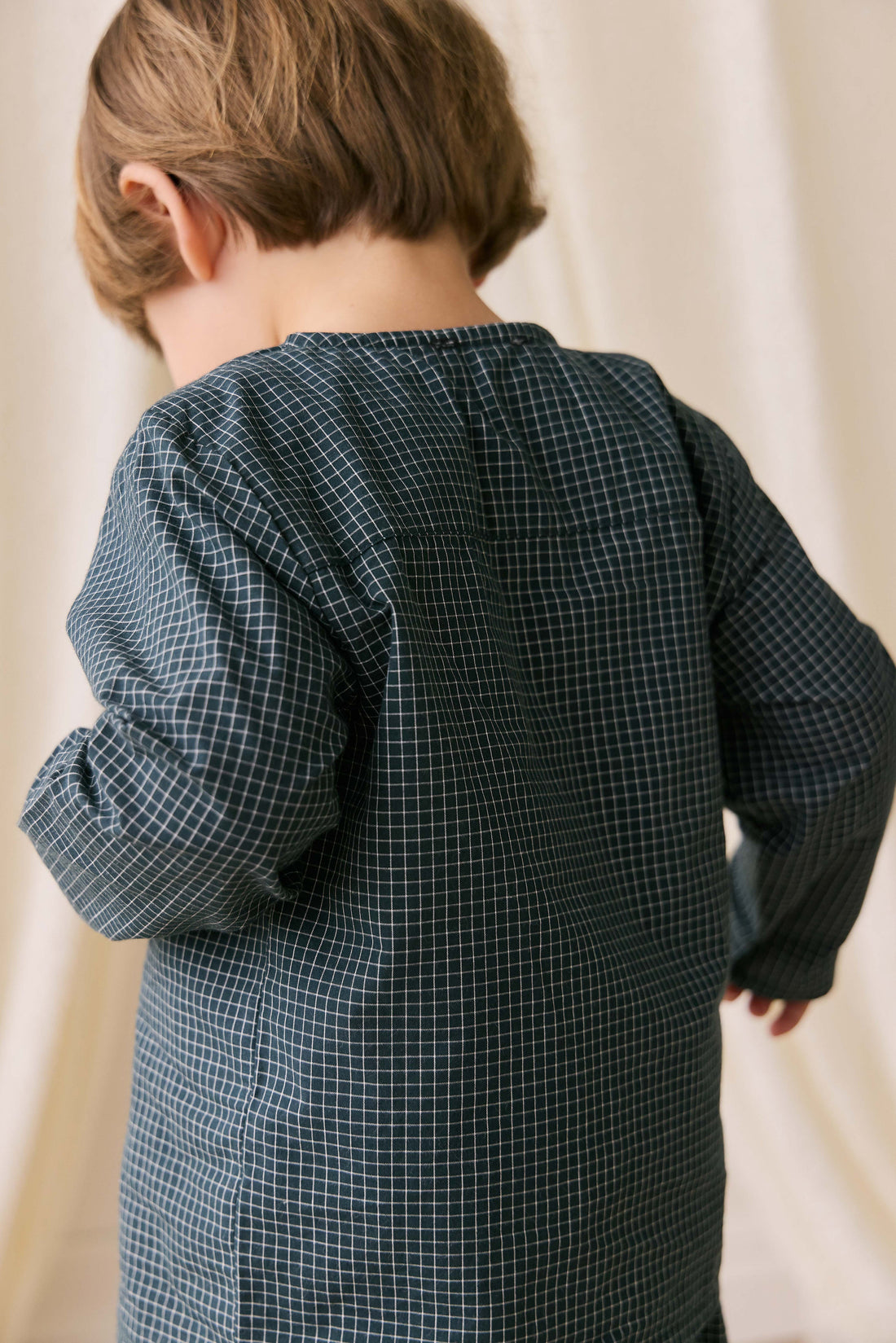 Organic Cotton Albie Top - Forest Grid Childrens Top from Jamie Kay Australia