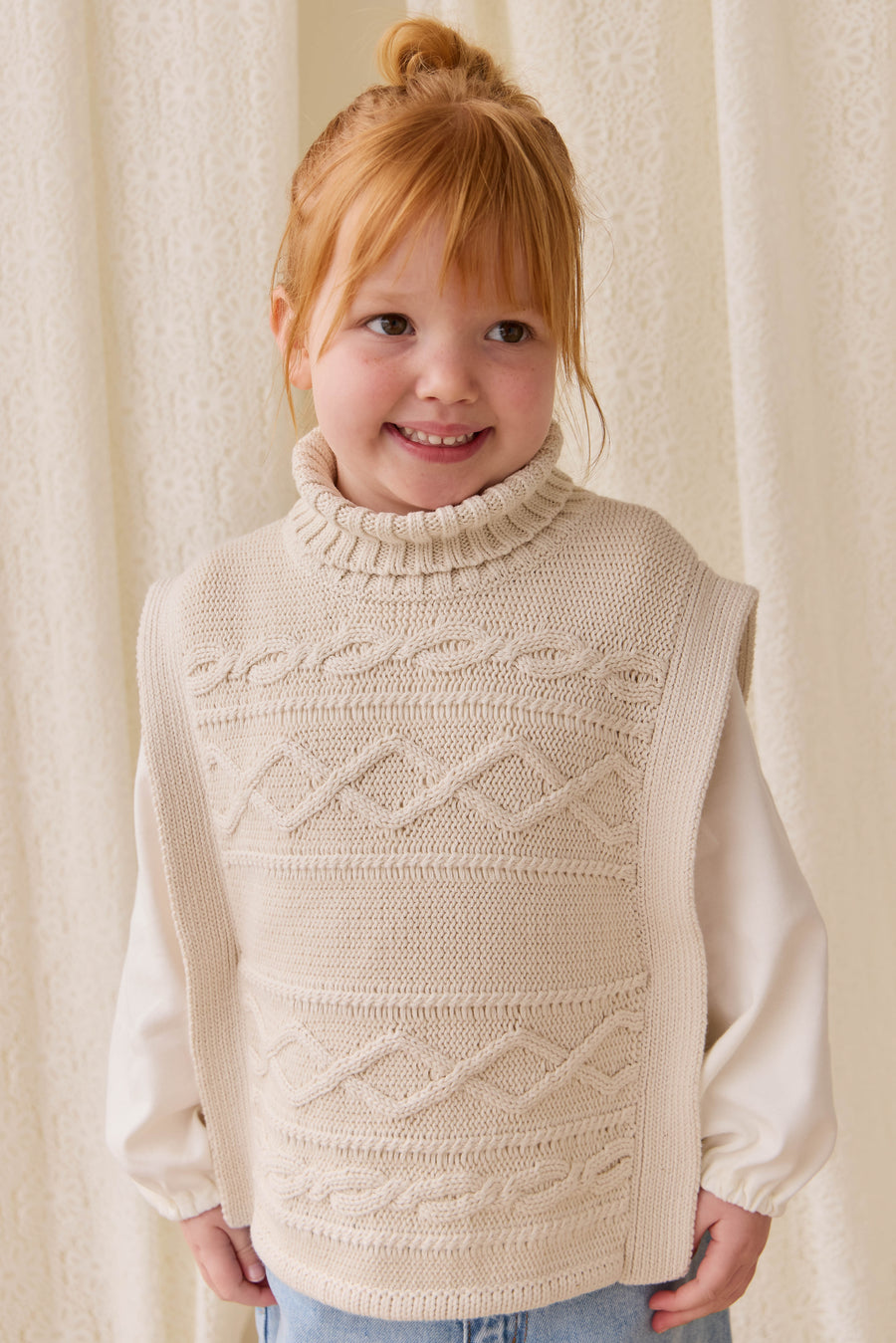 Pima Cotton Augustine Top - Parchment Childrens Top from Jamie Kay Australia