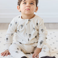 Organic Cotton Reese Zip Onepiece - Montgolfiere Cloud Childrens Onepiece from Jamie Kay Australia