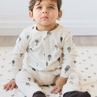 Organic Cotton Reese Zip Onepiece - Montgolfiere Cloud Childrens Onepiece from Jamie Kay Australia